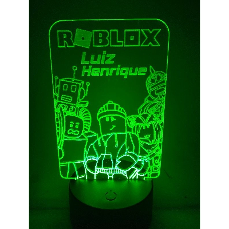 Luminária Led Roblox RGB USB 16 Cores com controle remoto em Oferta na Shopee
