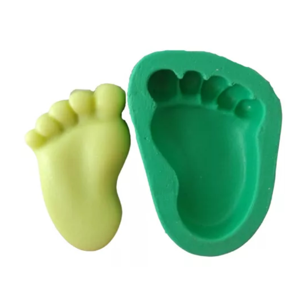 Forma Molde Silicone Sabonete Vela Biscuit Resina - Pezinho De Bebe G - 1 Cav
