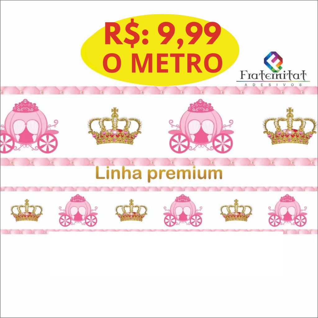 Faixa decorativa para quarto Carruagem Coroa