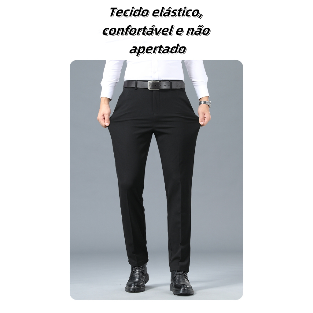 Calça Social Masculina Slim Fit