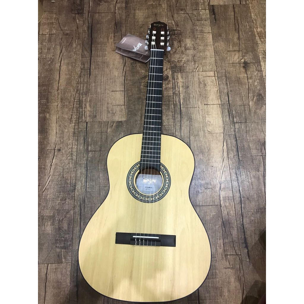 VIOLAO NYLON ARTESANAL NYLON LUTHIERIA ROZINI BRASIL RX201ACFI NYLON NATURAL DESENHO DA MADEIRA FOSCO FEITO A MÃO COM MA