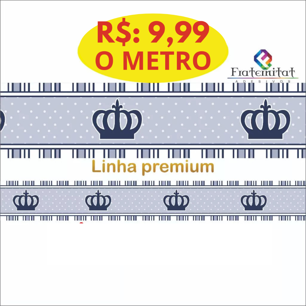 Faixa decorativa Coroa Príncipe Azul