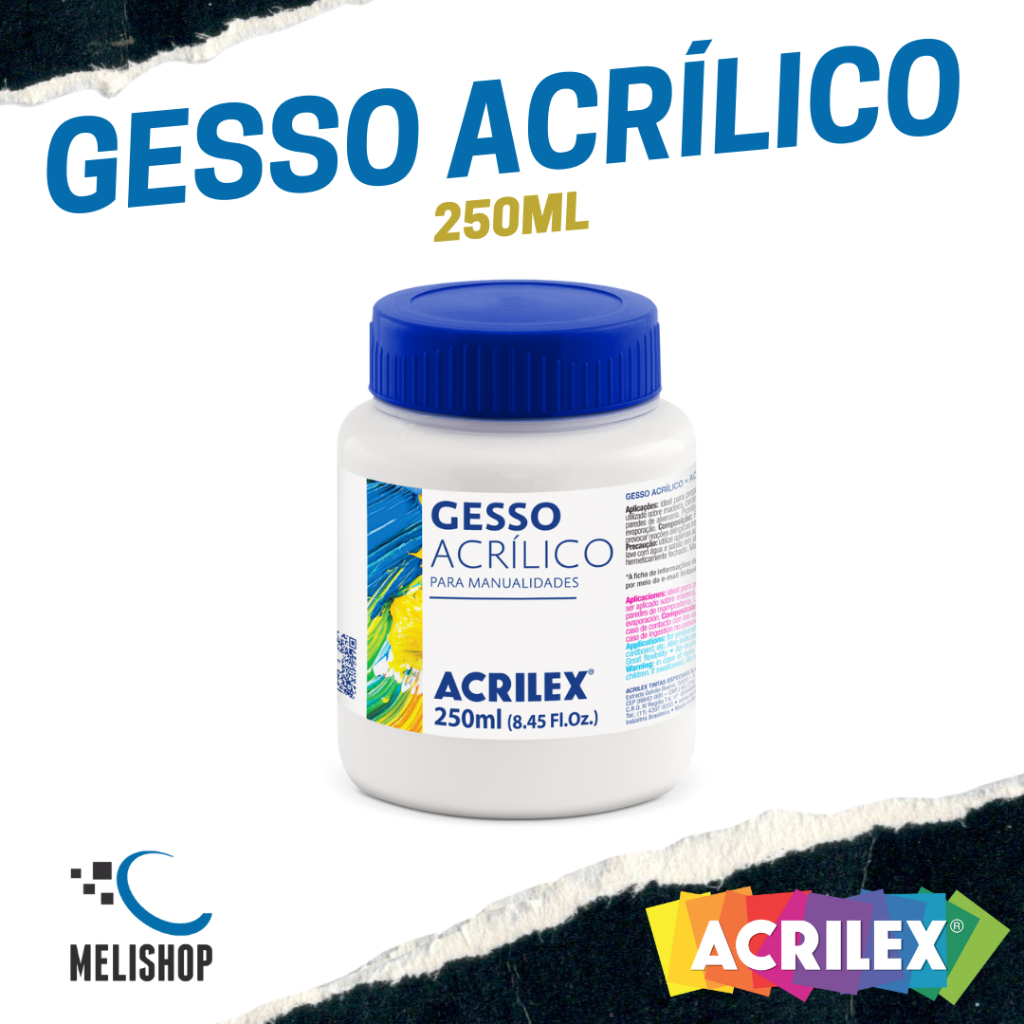 Gesso Acrílico 250ml Original Acrilex em Oferta na Shopee