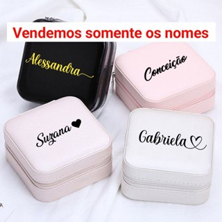 1,2,3,4,5 Nomes personalizados -nomes termocolantes para porta joias ,tecido e couro. em Oferta na Shopee
