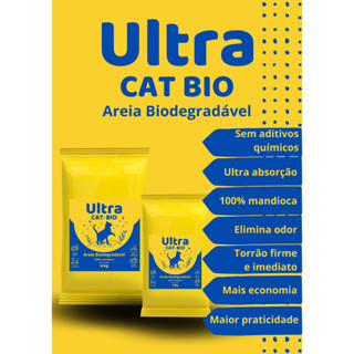 Areia para Gatos 2 kg Biodegradável- Ultra Cat Bio - Controle de Odores e Alta Absorção em Oferta na Shopee