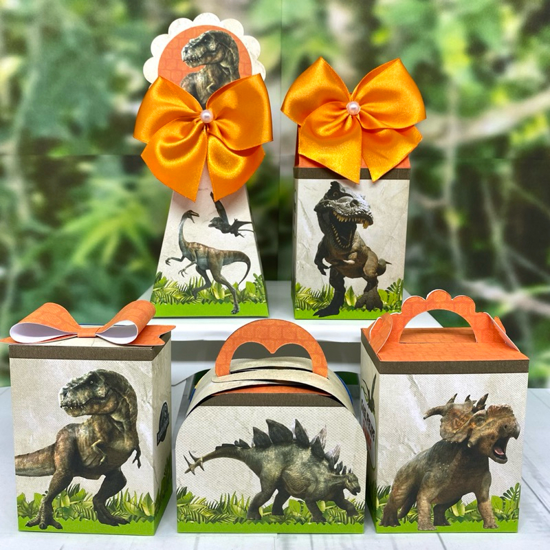 Caixinhas personalizados lembrancinhas aniversário Kit festa Dinossauro