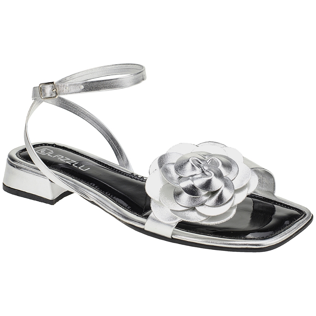 Sandália Feminina Rasteira Flor Salto Baixo Rasteirinha em Oferta na Shopee