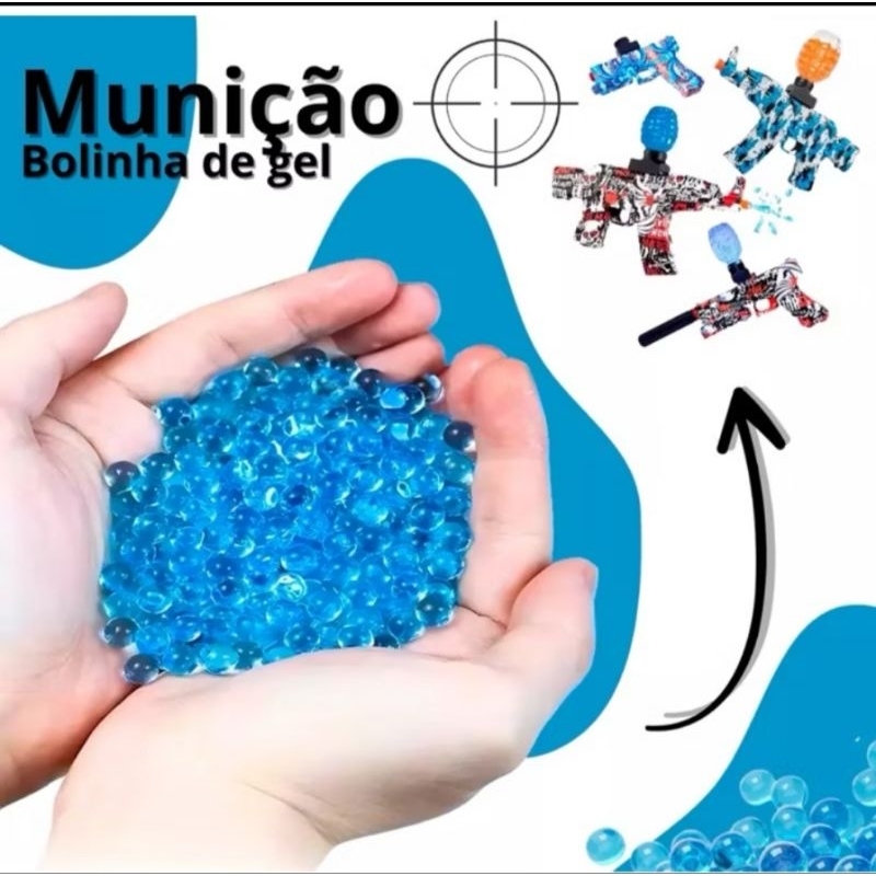 Bolinha De Gel Orbz Kit Refil C/ 10.000 Uni. Brinquedos lançador e Xnifer  Cross