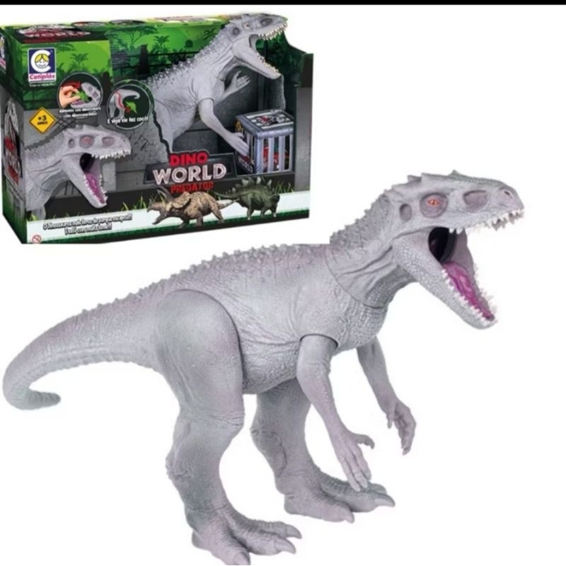 Brinquedo Dinossauro Dino Word Grande Com Dinossaurinhos em Oferta na Shopee