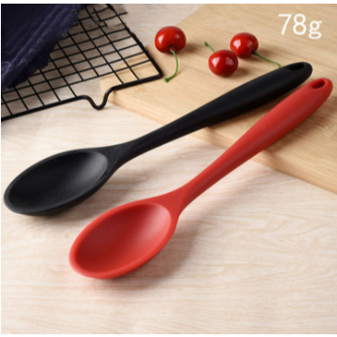 2 Pcs 27cm Colher Redonda De Silicone Utensílio De Cozinha Vermelho Promoção