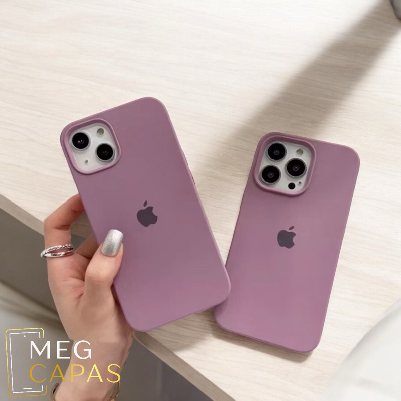 Capa Case Aveludada Silicone Cor COR ROXO LOOK para IPHONE SilIcone  Case em Oferta na Shopee