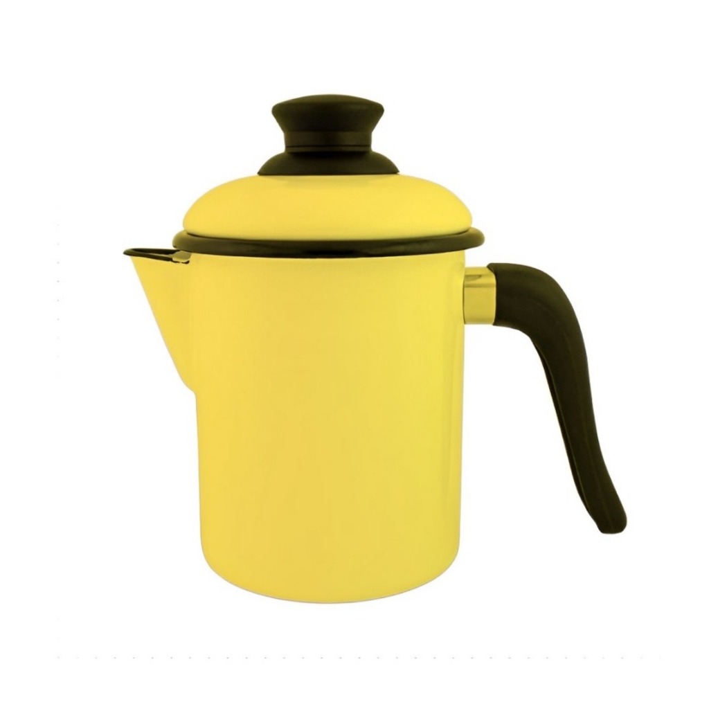Leiteira Amarela Esmaltada Ágata 900ml Indução Ewel