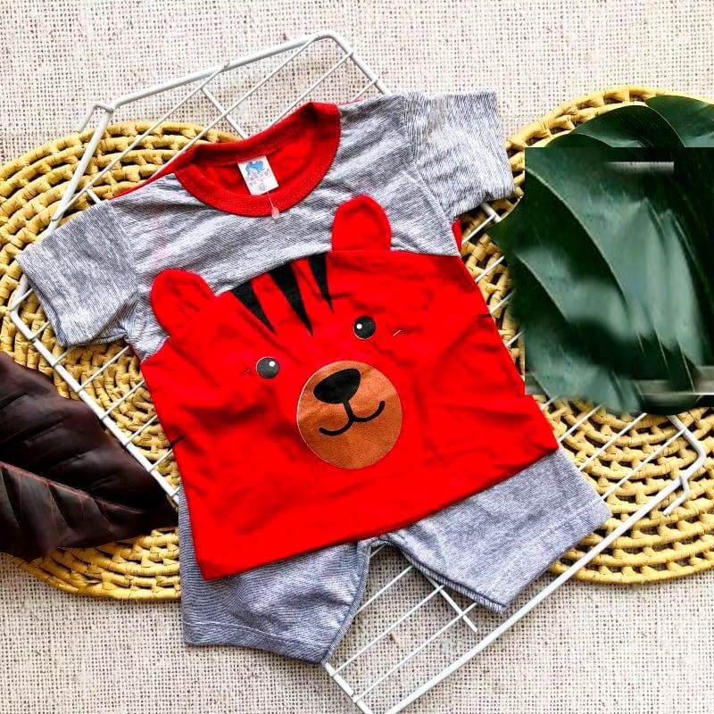 Conjunto de bebê menino short e blusa verão calor 3 a 6 meses blogueirinho temático ursinho