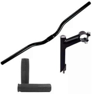 Kit Guidão Curvo + Suporte Mesa de 21.1mm Aço Standard para Bike Mtb bicicleta aro 20 24 26 em Oferta na Shopee