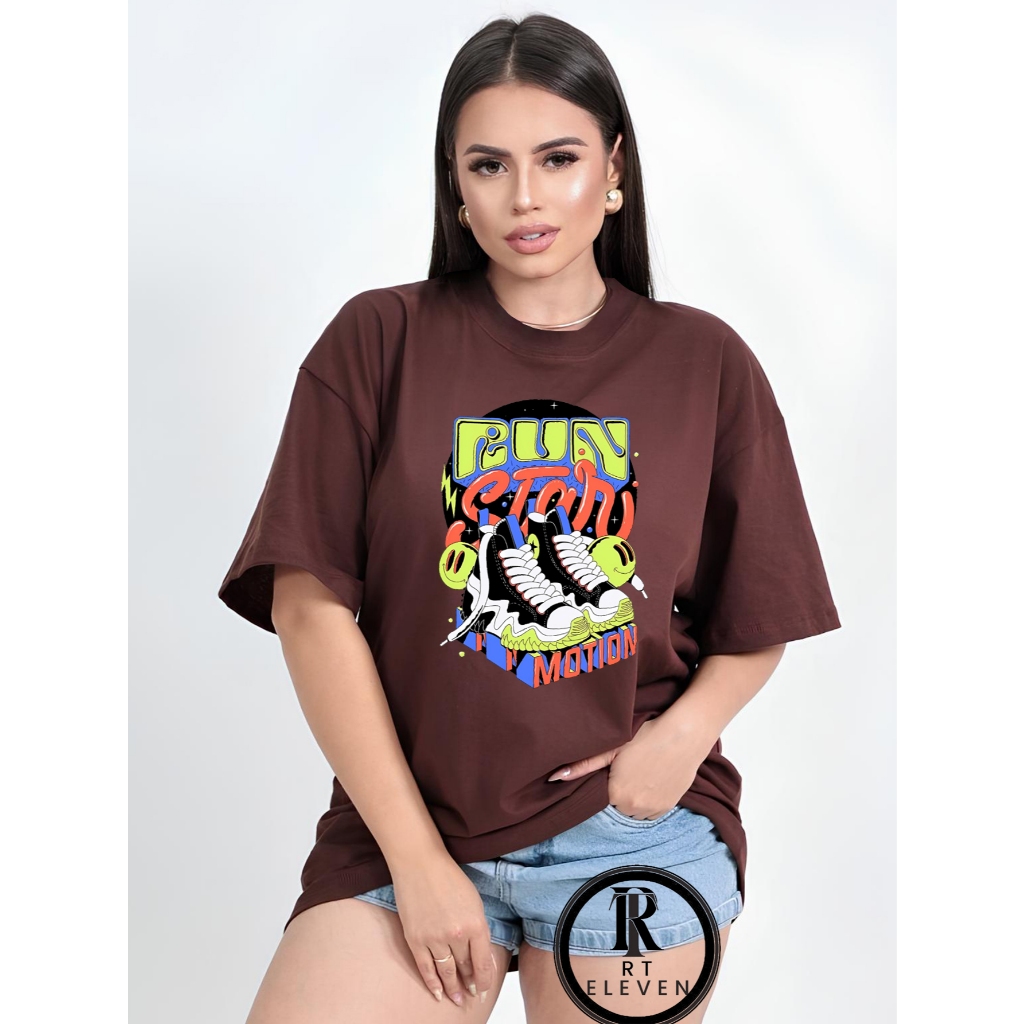 camisa oversized  feminino "RUN STARS"  blusão academia feminina camisetão ginastica camiseta feminina "14"