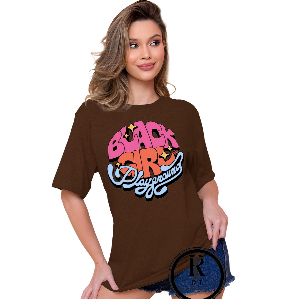 camiseta oversized  feminino "BLACK GIRL"  blusão academia feminina camisetão  camisa  feminina "13"