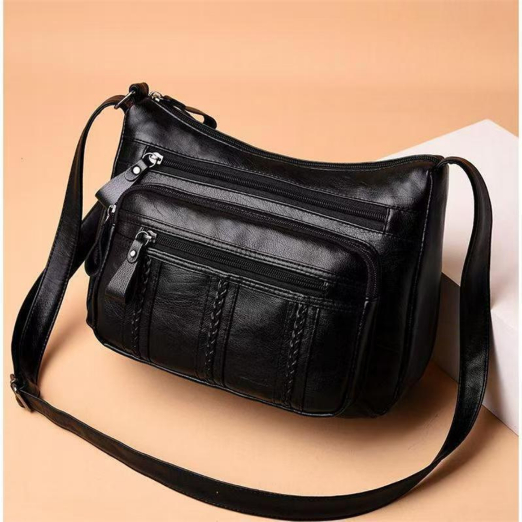 Casual Simples Bolsa de Ombro Pequena com Zíper para Mulheres em Oferta na Shopee