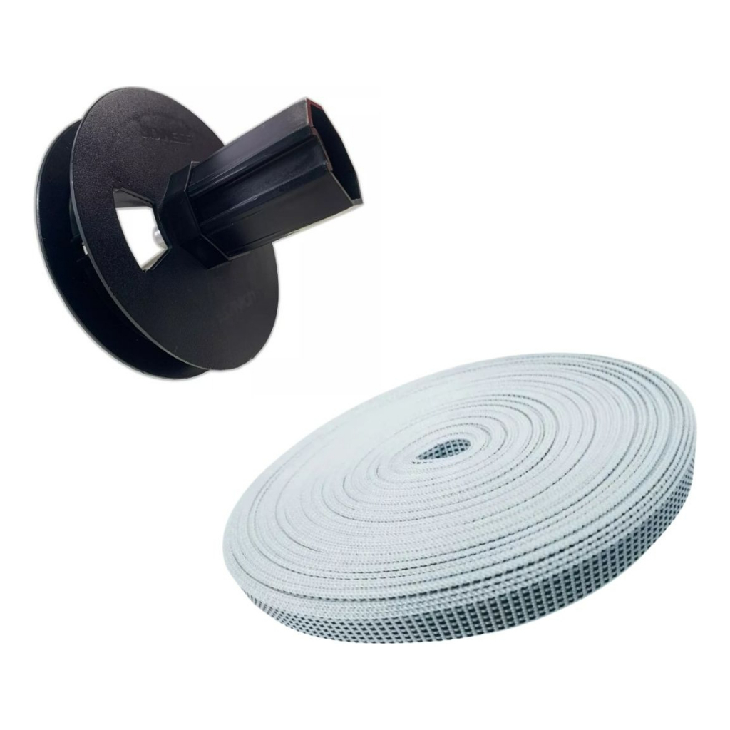 Polia Oitavada 120 mm + 5 Metros De Fita Cordão Correia Para Janela De Enrolar Udinese