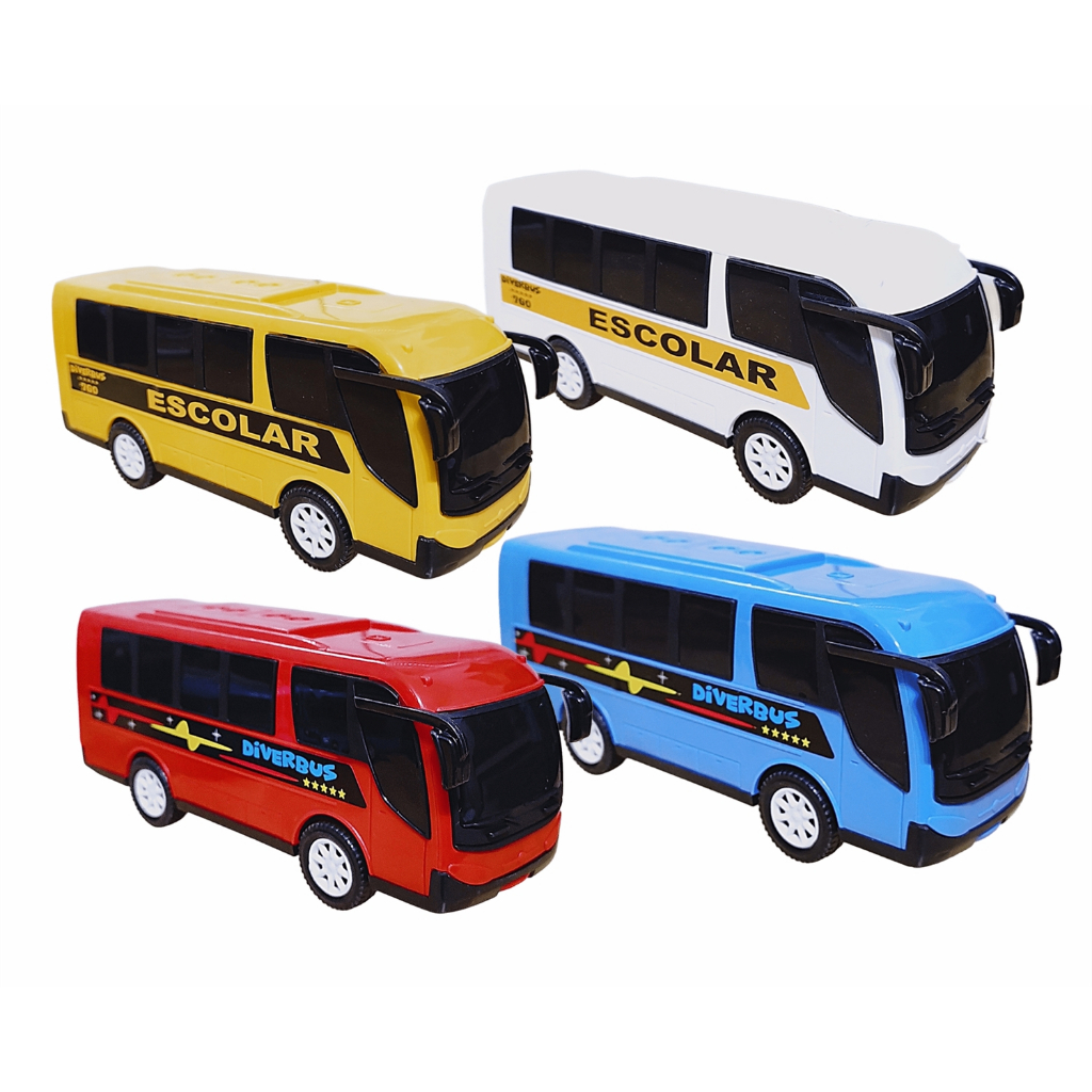 Miniatura Micro Ônibus de Brinquedo - Carrinho de Brinquedo em Oferta na Shopee