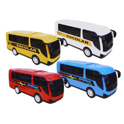 Miniatura Micro Ônibus de Brinquedo - Carrinho de Brinquedo