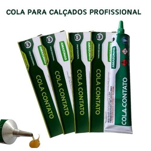 Cola Profissional Amazonas | Para Calçados, Sandália, Couro, Tênis, Bota, Coturno – Bisnaga 75g