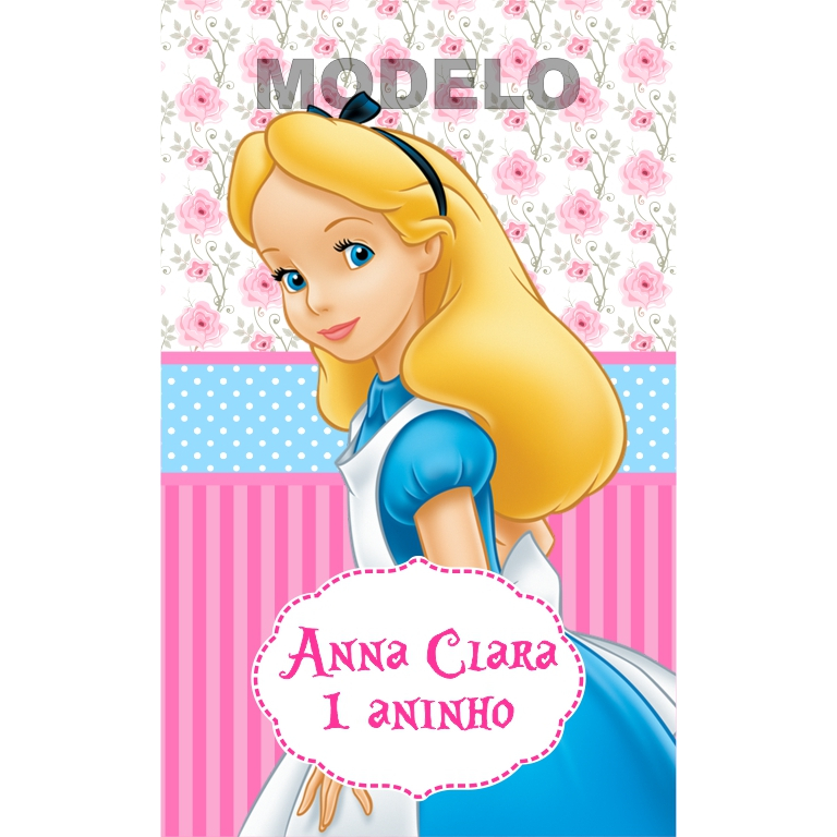 15 Adesivos Tubete Alice no País das Maravilhas
