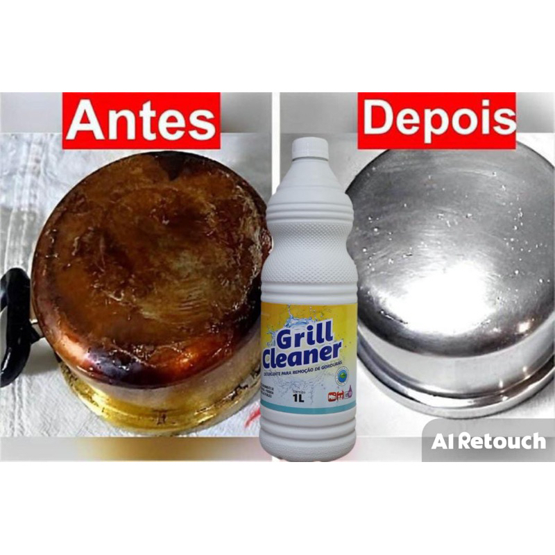 Desengordurante Profissional Limpa Forno e Panelas.1 Litro rende até 50 litros produto super concentrado (Grill Cleaner)