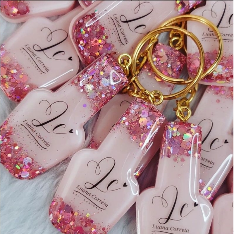 Kit Chaveiro Esmalte em Resina Personalizado para Lembrancinhas e Mimos