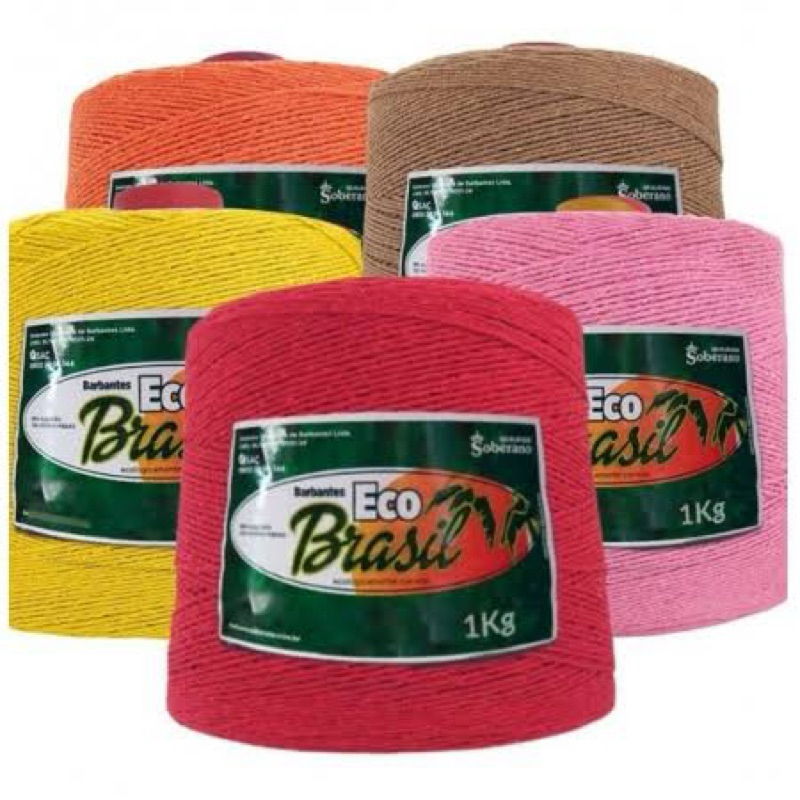 Barbante Eco Brasil Fio 6 Soberano - Barbante 1 KG /Croche/Artesanato/Tapete - Cores Real do produto