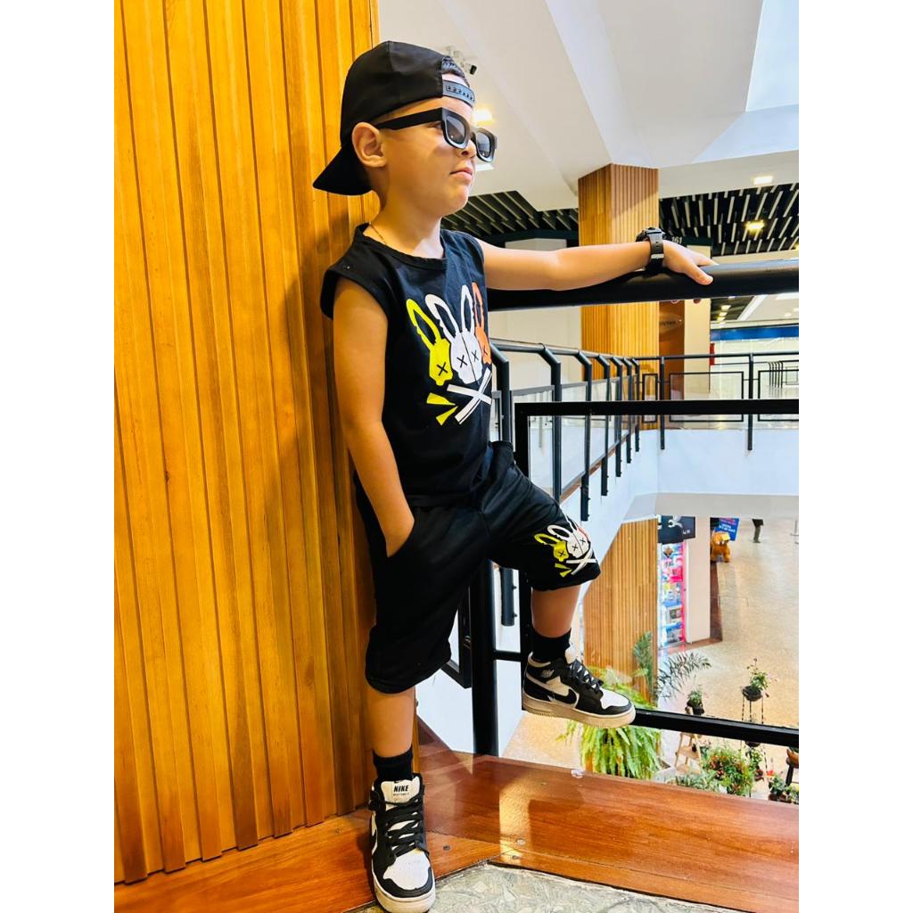 Conjunto Verão kit Infantil juvenil camisa e bermuda Lançamento 2 a 12 anos