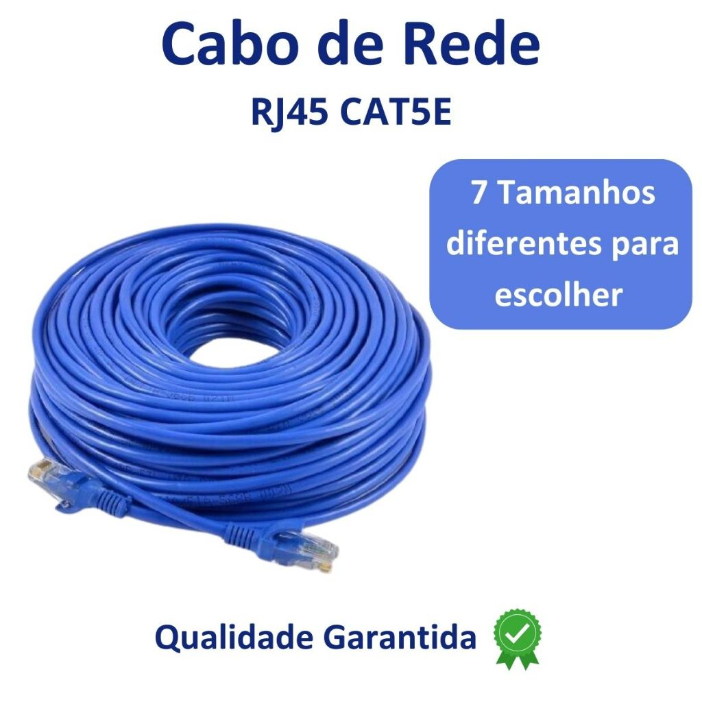LC 130510 Cabo de Internet Cat5e RJ45 1.5M 3M5M 10M montado Crimpado Patch Cord Rede Lan em Oferta na Shopee
