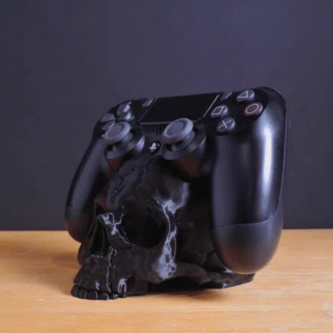 Suporte de Controle PS4 em Formato de Caveira – Acessório Gamer para PlayStation 4