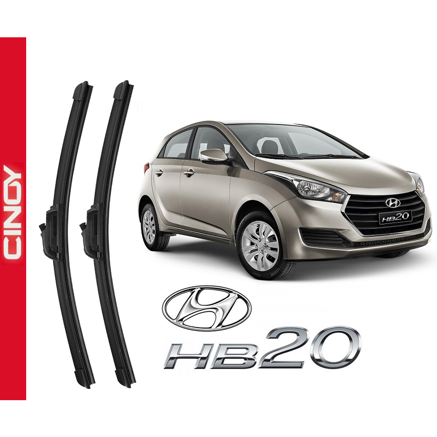 Kit Palhetas Limpador Parabrisa Dianteiro Hyundai HB20 2012 A 2019 em Oferta na Shopee