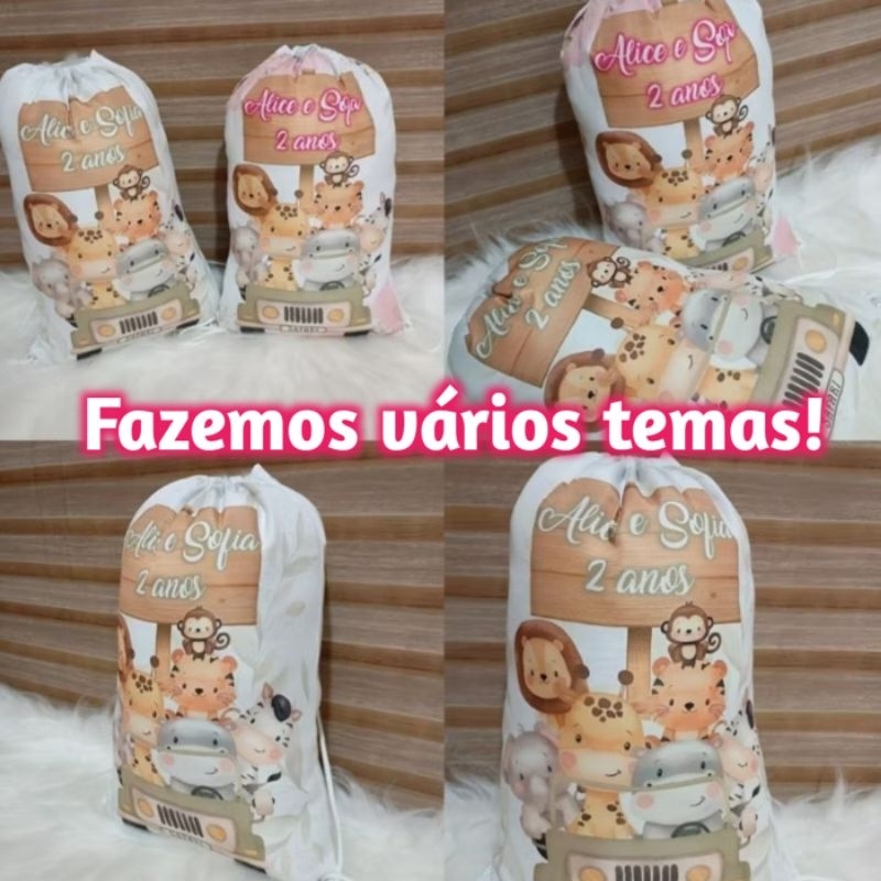 20 Mochilinhas Sacolinhas Festa Infantil Temática