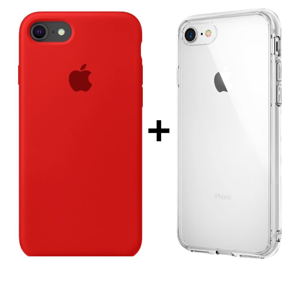 Kit 2 Capinhas de Iphone 7/8 Normal e Iphone SE Colorida e Transparente Fechada nas Laterais Case Aveludada e Silicone em Oferta na Shopee