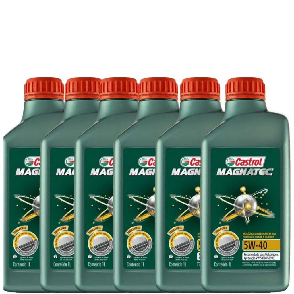 Kit 6 Litros Óleo Castrol Magnatec 5w40 502 505 A3/B4 Volkswagen Renault