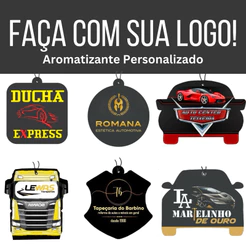 100 Aromatizante cheirinho de carro personalizado com sua logo