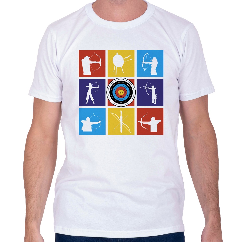 Camiseta Arco e Flecha Pop Art Esporte Camisa Masculina