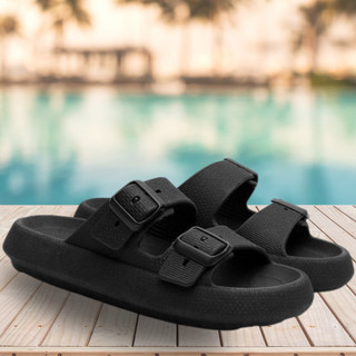 Chinelo Feminino Slide Nuvem Fivela Lançamento Sola Flat Confortavel Ortopedico Unissex Sandalia Feminina