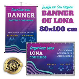Banner 80 x 100 cm Banner Personalizado, Letreiro, Banner com Foto, Loja e Evento - ENVIE SUA ARTE em Oferta na Shopee