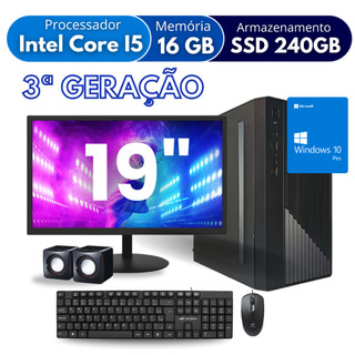 Computador Completo Intel Core I5 16gb Ssd 240 Gb Monitor Led 19 W10