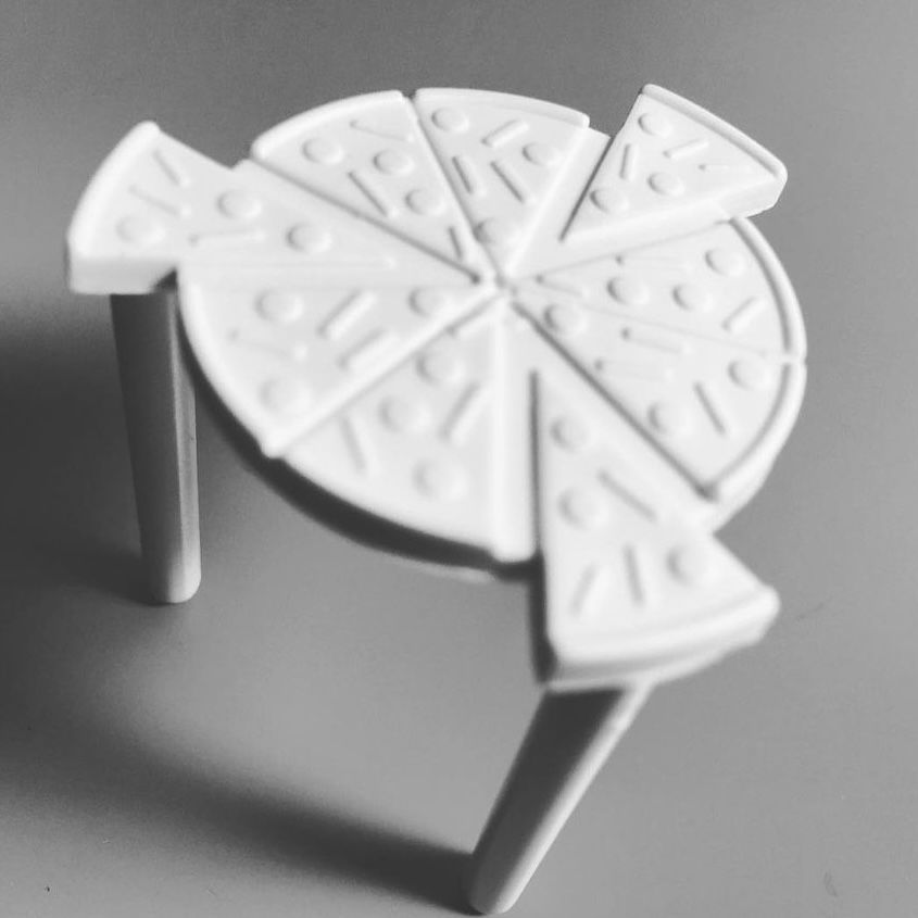Mesinha 1000 unid, suporte, tripé para caixa de pizza