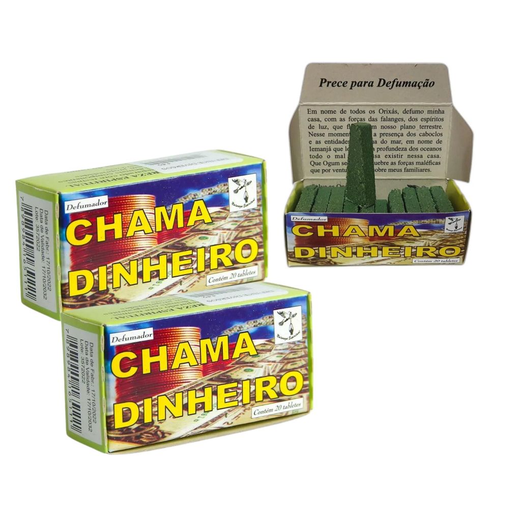2 Caixas De Defumador Natureza Espiritual - Chama Dinheiro