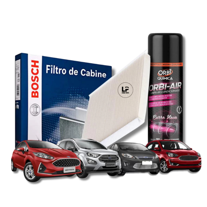 Filtro De Cabine Ar Condicionado Ford Ecosport Fiesta Ka + Spray Higienizador | Bosch 0589