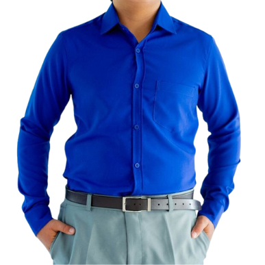 Camisa Social Manga Longa  Com Bolso Não Amassa em Oferta na Shopee