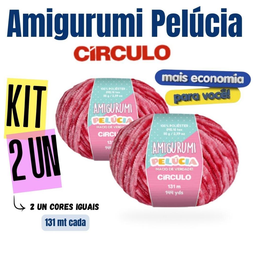 Kit 2 unidades Linha Amigurumi PELUCIA 131mt Círculo - Pelúcia de Verdade em Oferta na Shopee