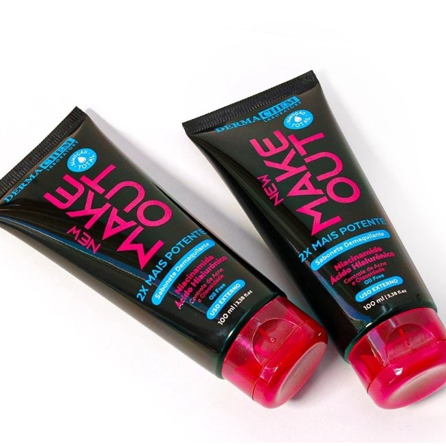 Sabonete Demaquilante New Make Out Dermachem 100ml Pós Maquiagem em Oferta na Shopee