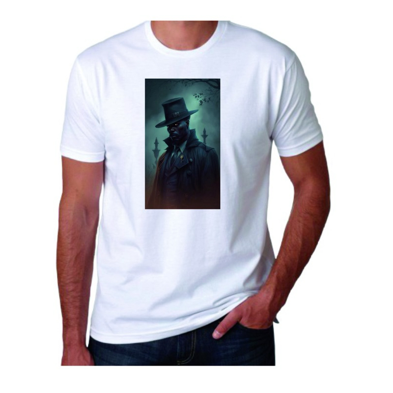 Camiseta branca Exu tranca rua das almas exu do lodo pantera negra capa preta e tiriri exu mirim Umbanda Candomblé