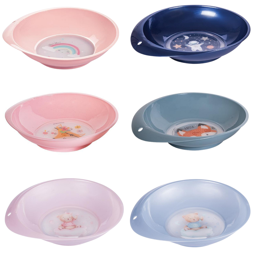 Pratinho de Bebe Personalizado 750ml BPA Free Criança Bebe Plasutil em Oferta na Shopee