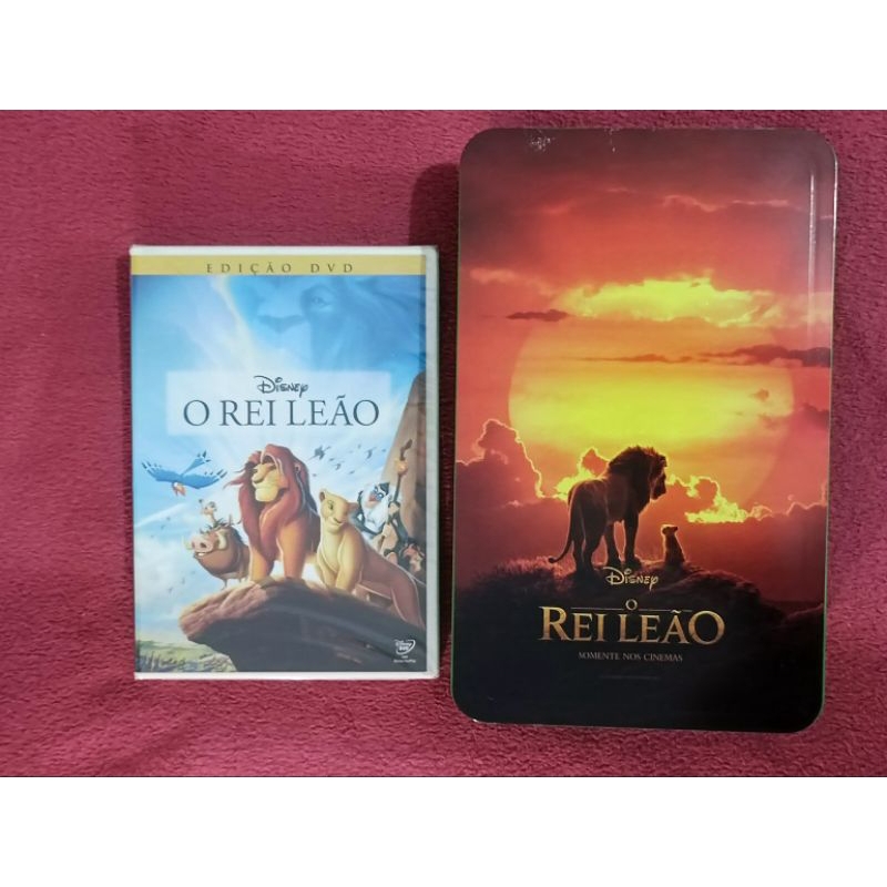 Rei Leão DVD Disney + Caixa VHS com Quebra Cabeça